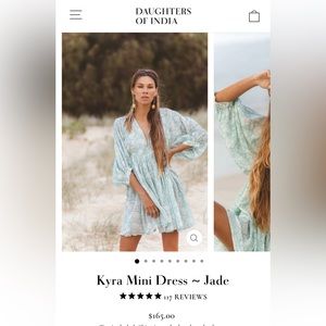 Daughters of India Kyra Mini Dress, Size Medium